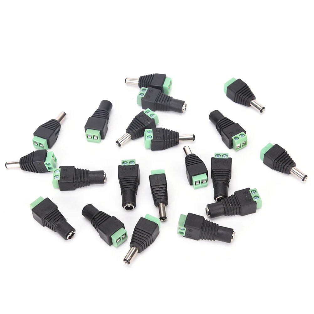 12V 2.1 X 5.5mm DC Power Plug Male Female Jack Adapter Connector For CCTV (1 Male+1 Female) | Электроника