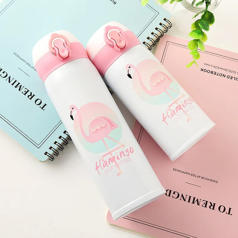 Дорожная кофейная кружка 350/500 мл термос из нержавеющей стали с единорогом