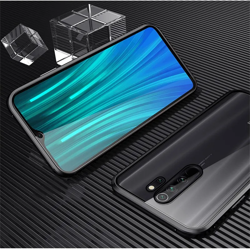 Двухсторонний стеклянный магнитный металлический чехол для Xiaomi cc9 pro Чехол для телефона для Xiaomi NOTE 10 PRO Чехол - Цвет: Черный