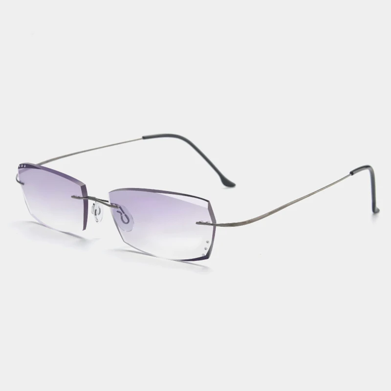 

Titanium Glasses Frame Progressive Color Lentes Trimmed Opticos Gafas Diamond Cut Glitter Sun glasses Women Men Rimmed Eyewear
