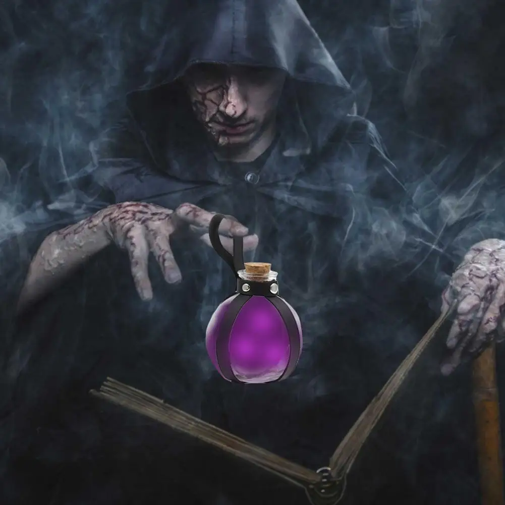 

Witch Wizard Magic Bottle Holster Leather Belt Halloween Sleeve Decoration For Cork About 2.7 Cm For Cos-play And Halloween