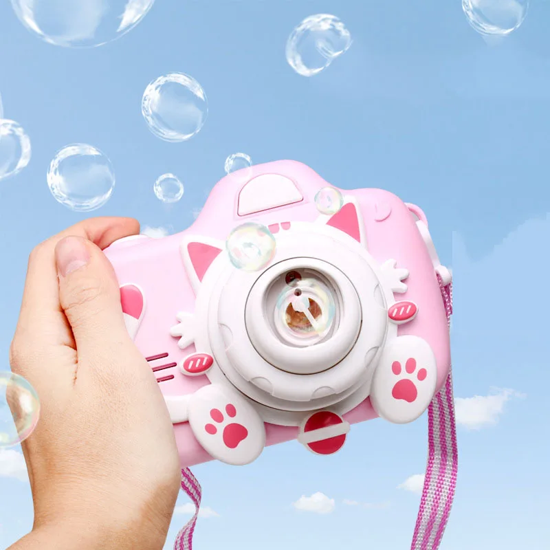 Camera Bubble Blowing Toys Automatic Outdoor Summer Electric Light Music Cartoon Soap Machine Children Gifts | Игрушки и хобби