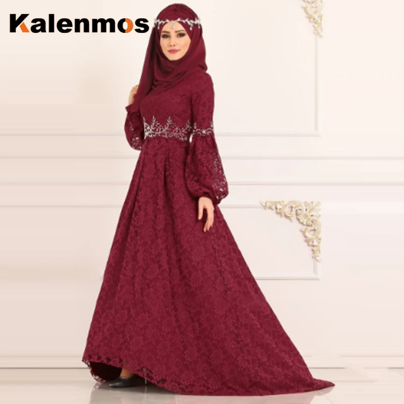 Элегантное мусульманское кружевное платье для женщин арабское в Дубае