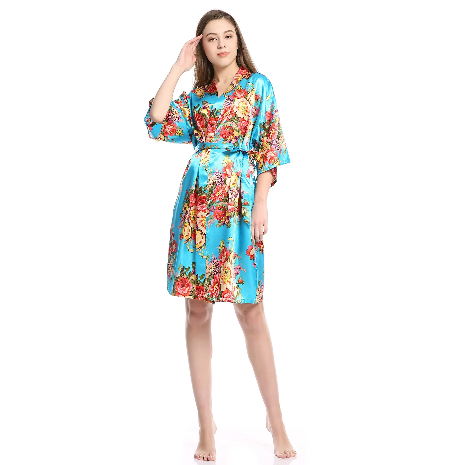 

Japanese Kimono Woman Summer Women Sets Robe Femme Dresses Bride Robes Nightdress Silk Private Custom Evjf Team Bride Bridesmaid