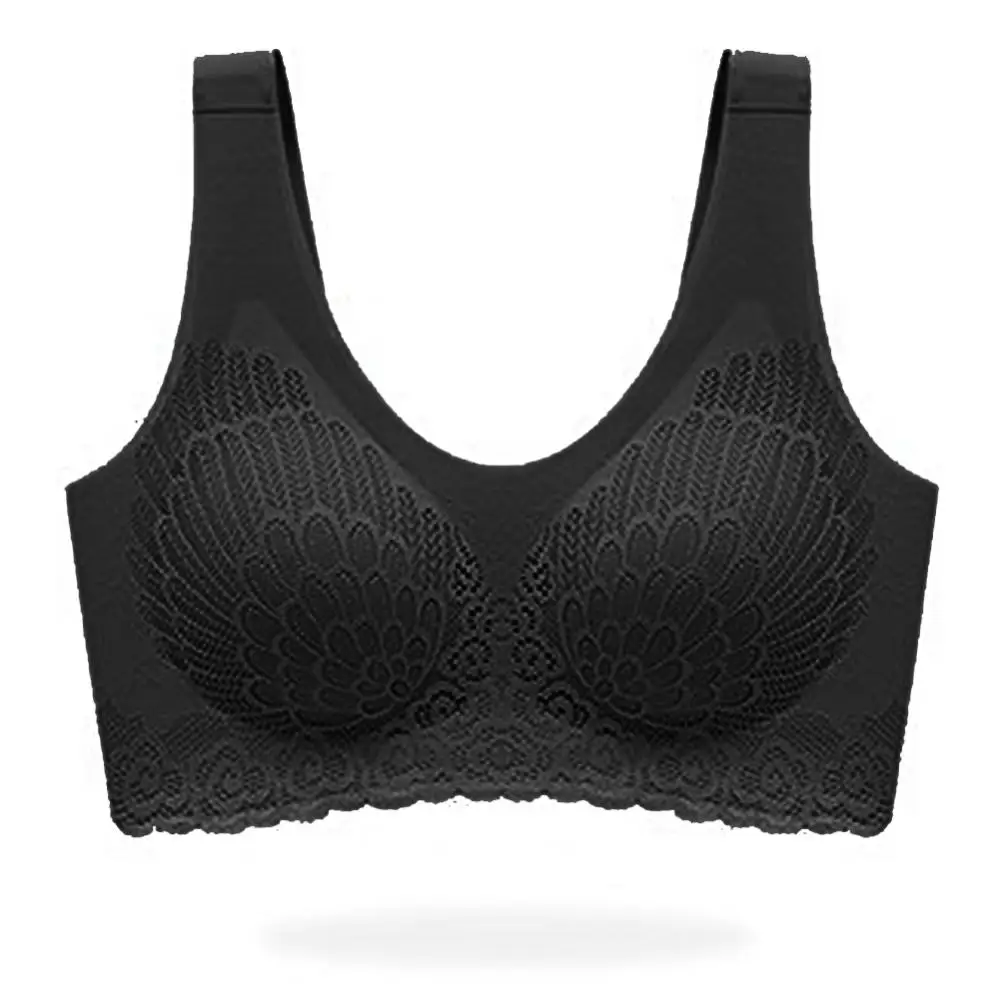 

Sexy Women Slim Push Up Wireless Sports Yoga Lace Bra Top Breathable Underwear 2021