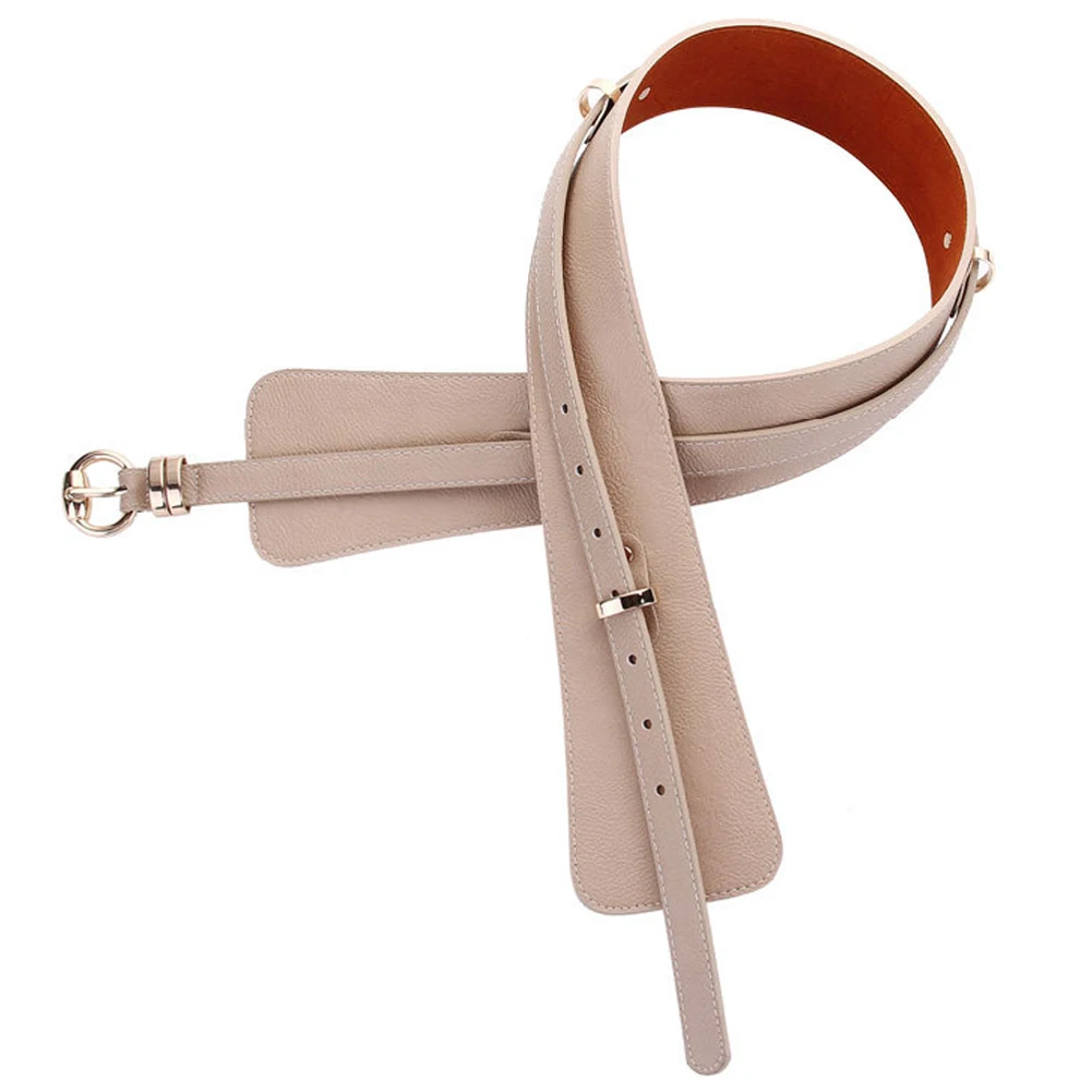 

Luxury Faux Leather Vintage Decorated Ceinture Fashion Cummerbund Wide D Ring Buckle Dress Women Belt Accessories Adjustable