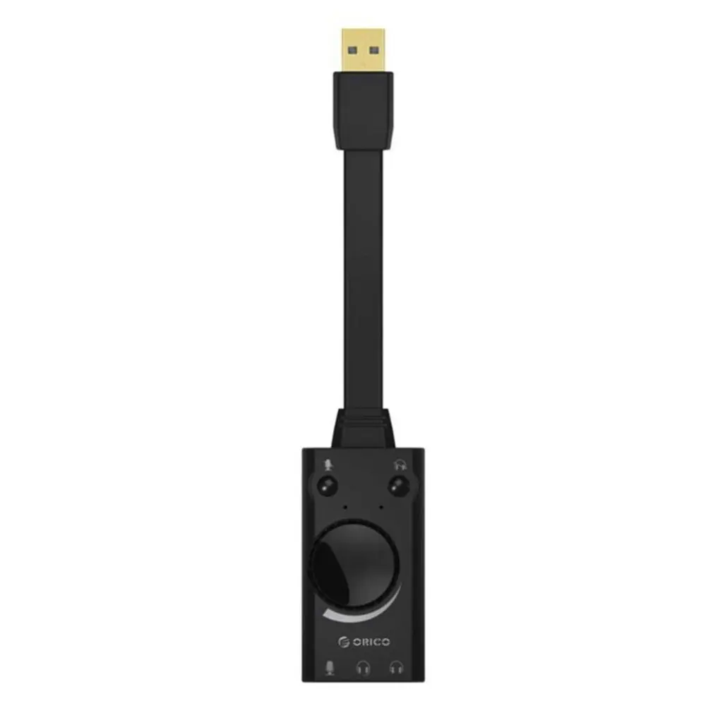 ORICO Портативный USB внешняя звуковая карта Микрофон Наушники типа «два-в-одном» с доставкой в течение 3-Порты и разъёмы Выход регулировки громкости для Windows/Mac OS/Linux