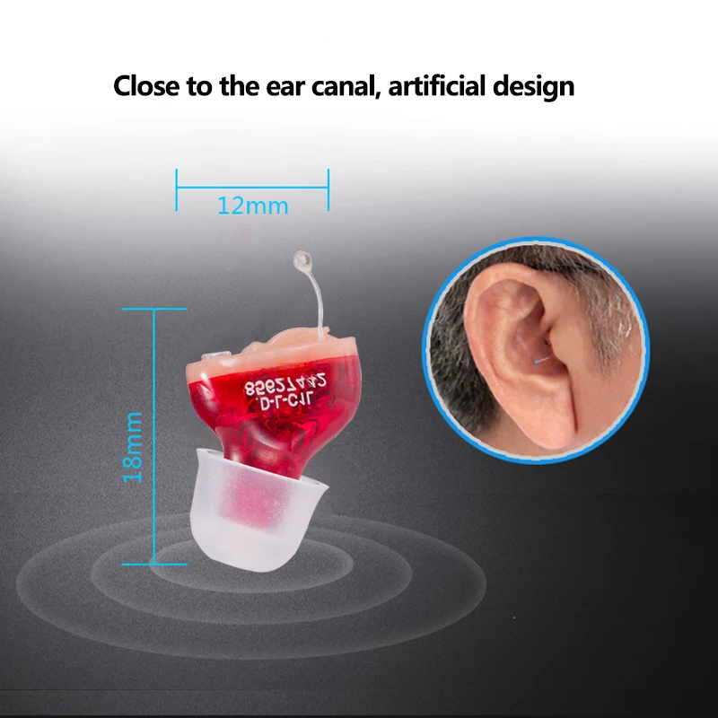 Невидимый слуховой аппарат усилитель звука цифровой регулировкой громкости в