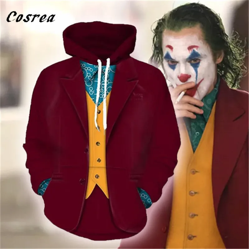 Хэллоуин жакет Джокера Pennywise костюм клоуна потрясающий pennywise Косплей Толстовка