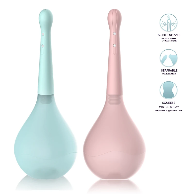 Анальный очиститель силиконовая клизма Душевая насадка для ягодиц здоровый