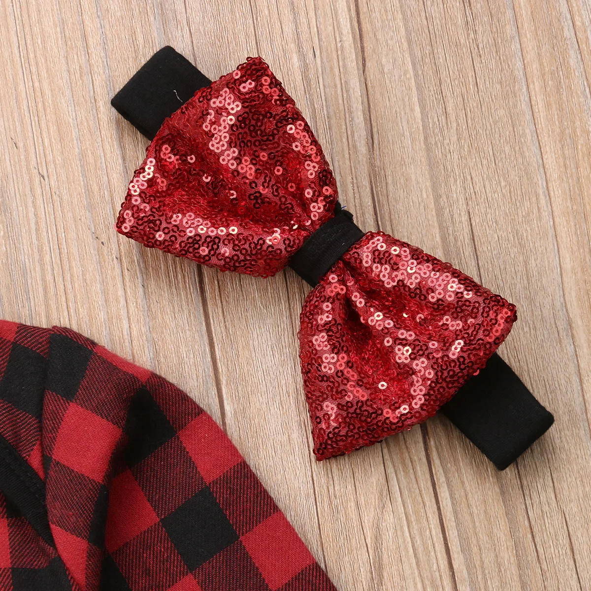 Хлопковые ползунки в клеточку с длинными рукавами для новорожденных девочек