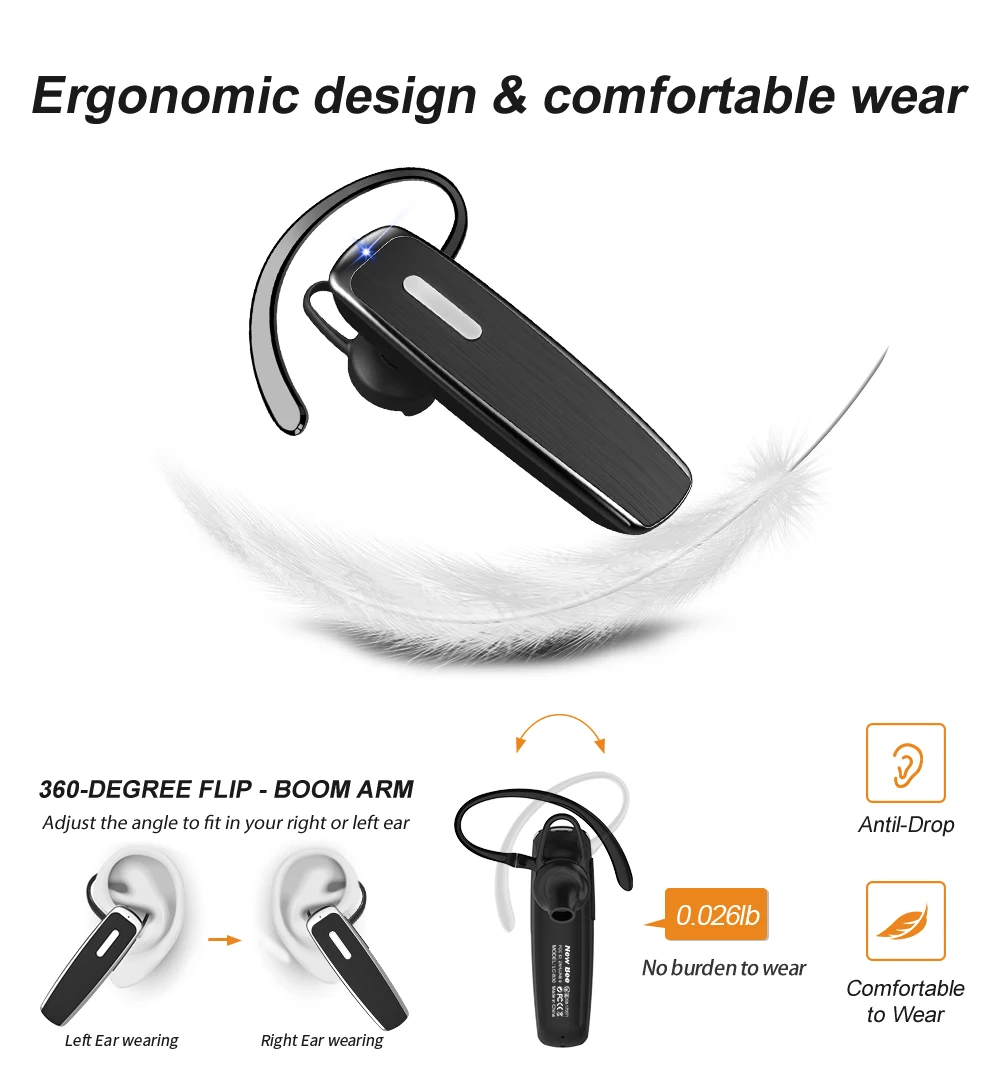Новинка Bee B30 Bluetooth наушники 22H время разговора Поворотная гарнитура громкой связи беспроводные наушники с шумоподавлением Микрофон для телефона