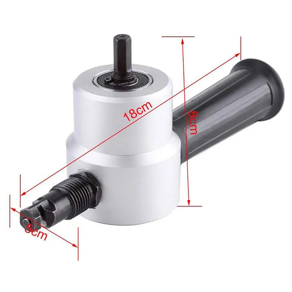 

Nibble Metal Cutting Tools Double Head Sheet Nibbler Saw Cutter Drill Attachment Curve Hole Opener Power Tool Products