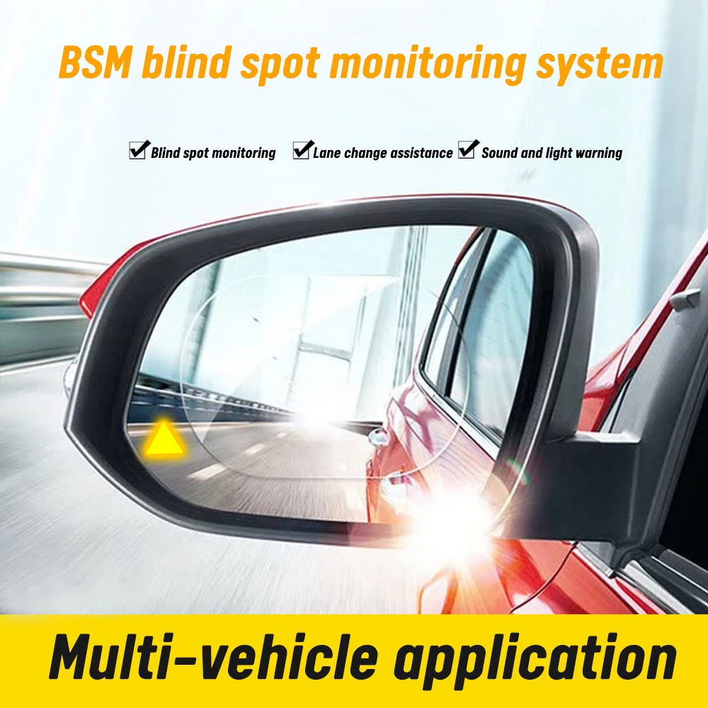 $62.80 Car Blind Spot Monitoring System Ultrasonic Sensor Distance Assist Lane Changing Tool Blind Spot Mirror Radar Detection System