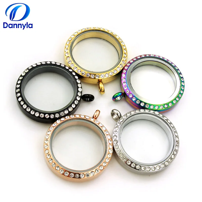 Crystal Twist 316 Stainless Steel 30mm Floating Locket Pendant Fit Charms Jewelry LSSS09-30MM | Украшения и аксессуары