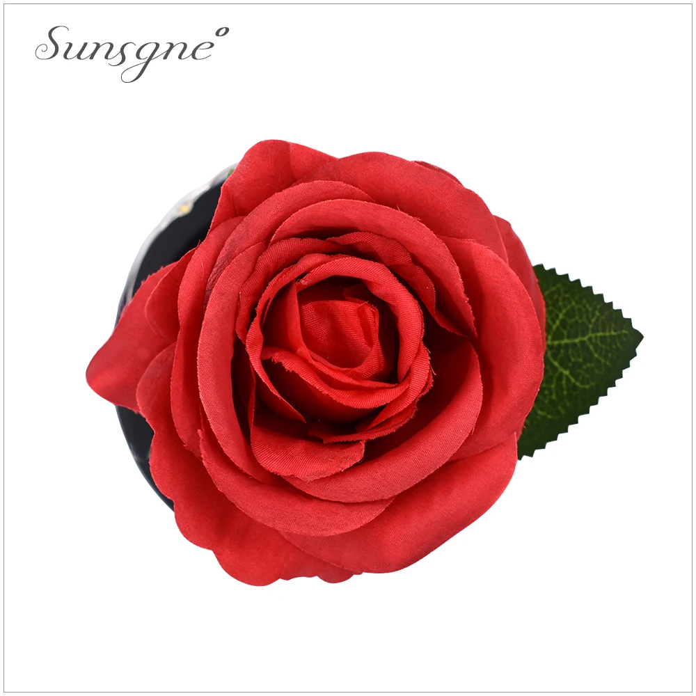 Фестиваль сувенир подарки Роза цветок красный цвет Шелковая искусственная с