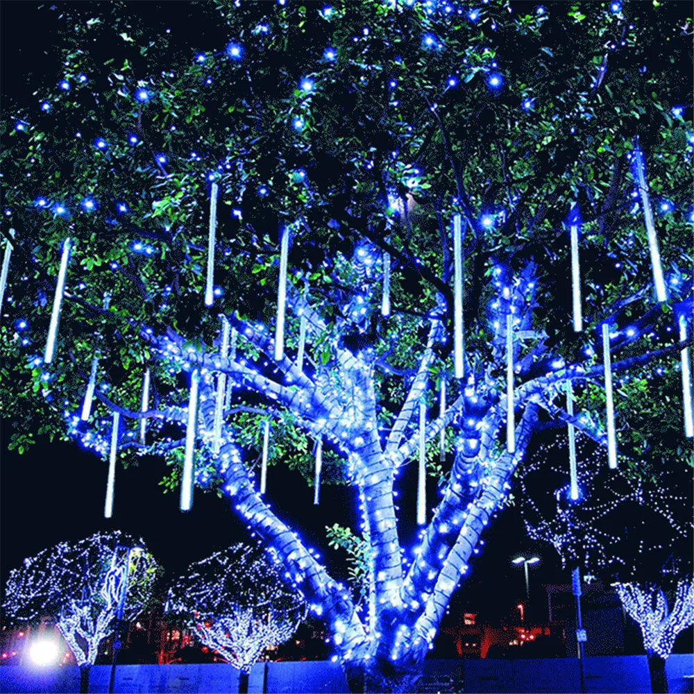 Световые нити светодиодные водонепроницаемые для уличного декора 20/30/50 см|shower rain