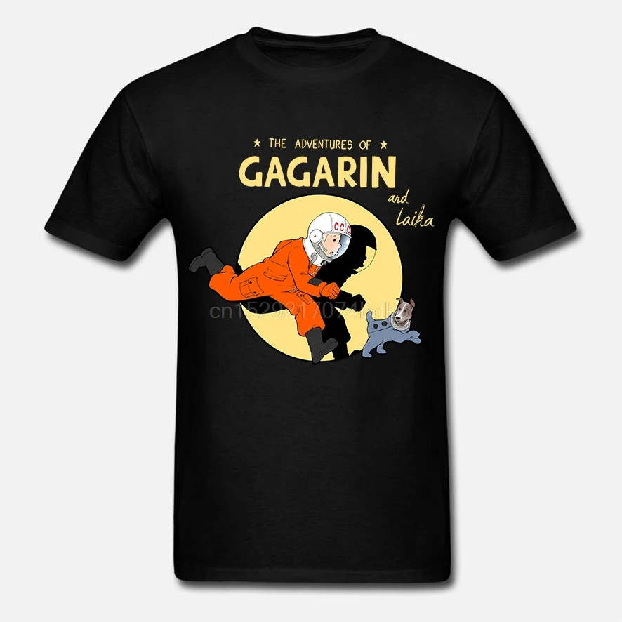 

NEW THE ADVENTURE OF GAGARIN AND LAIKA MEN WOMEN SHIRT USA SIZE S-XXXL ZM1