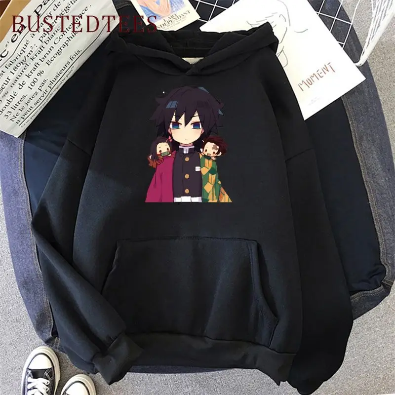 

Demon Slayer Kimetsu No Yaiba Autumn 2021 Women's Clothing Anime Sweatshirt Harajuku Manga Oversized Hoodie Print Tanjiro Kamado