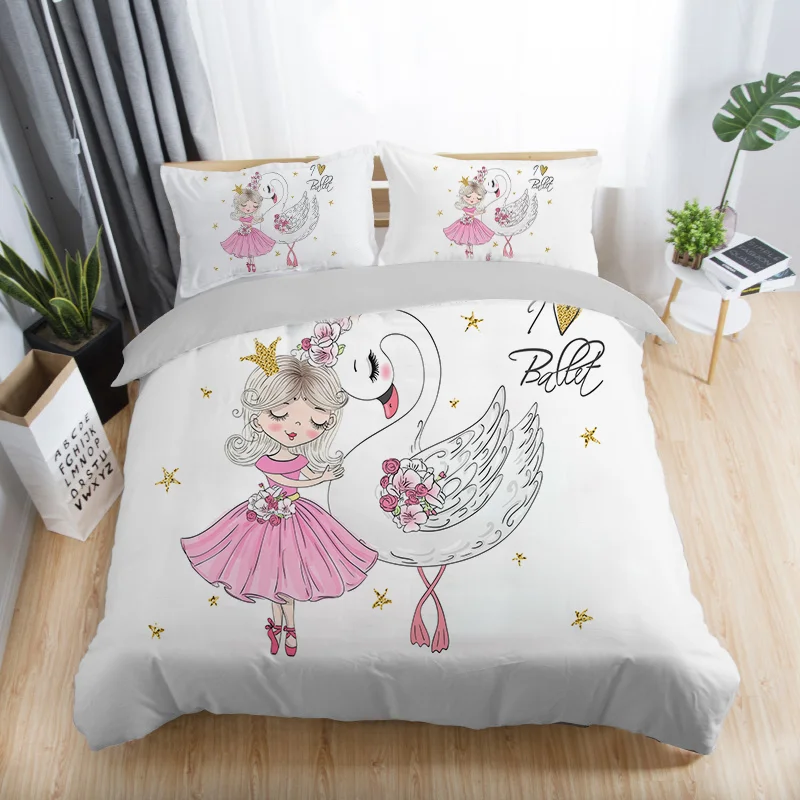 Танец с Единорог постельное белье для девочек рисунком балерины Постельное