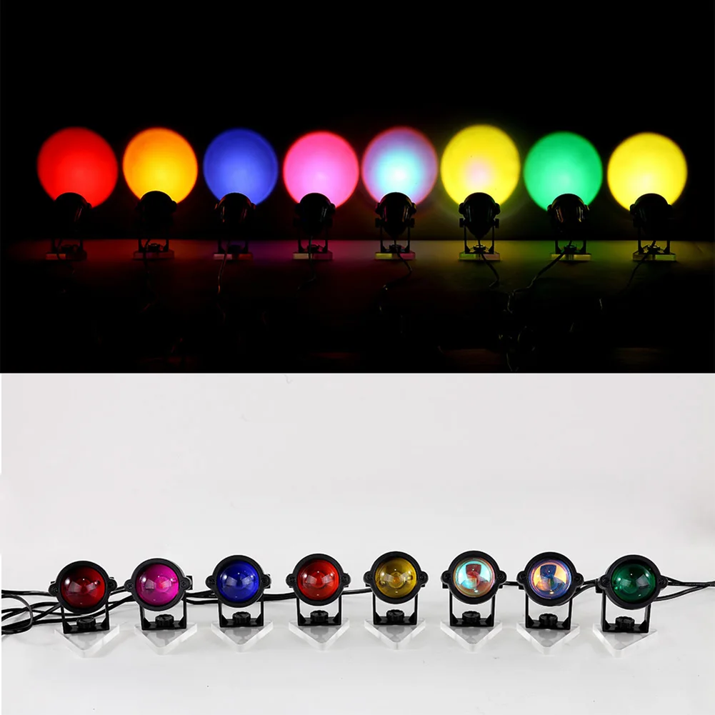 

USB Sunset Rainbow Projector Atmosphere LED Night Light Home Coffee Shop Live Background Wall Decoration Sunset Projection Lamp