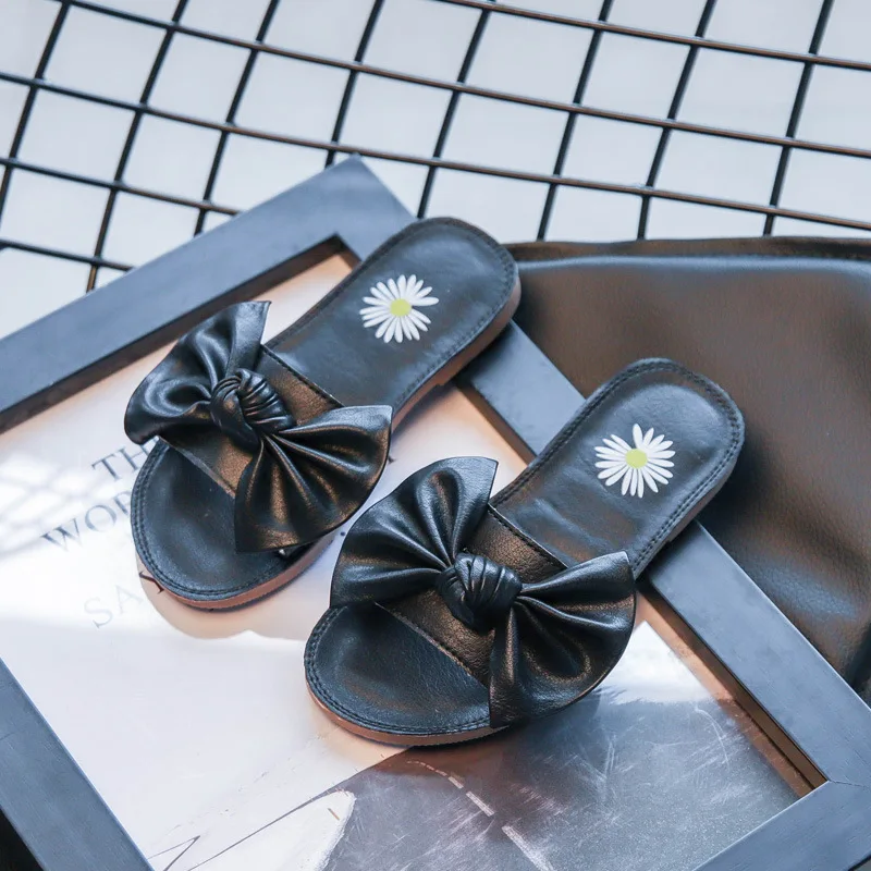 

Kids Girls Sandals Slippers Baby Flower Print Summer Girls Sandal Ruffles Princess Shoes Anti-Slip Child Infant Toddler Slipper