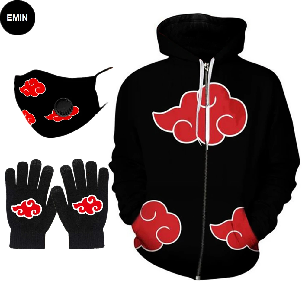 Толстовки с аниме-принтом для мужчин и женщин уличная одежда аниме принтом