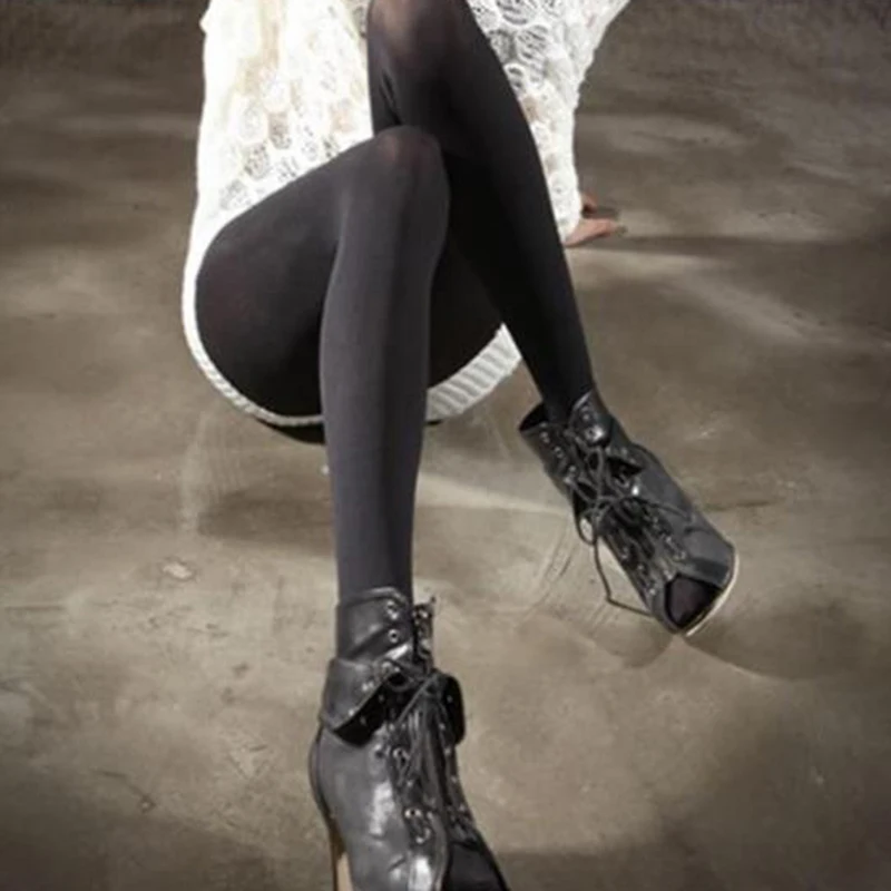 Пикантные женские колготки модные зимние теплые высокоэластичные нейлоновые