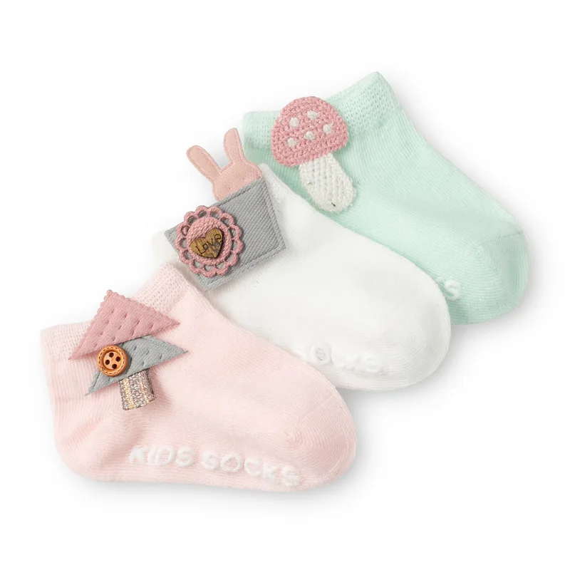 

Summer Baby Socks 1-3 Years Boys Girls Fashion Non-Slip Socks Accessories 3 pairs