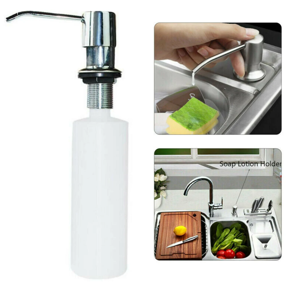 Белый пластиковый диспенсер для мыла Кухонная Раковина Мыло ручная бутылка