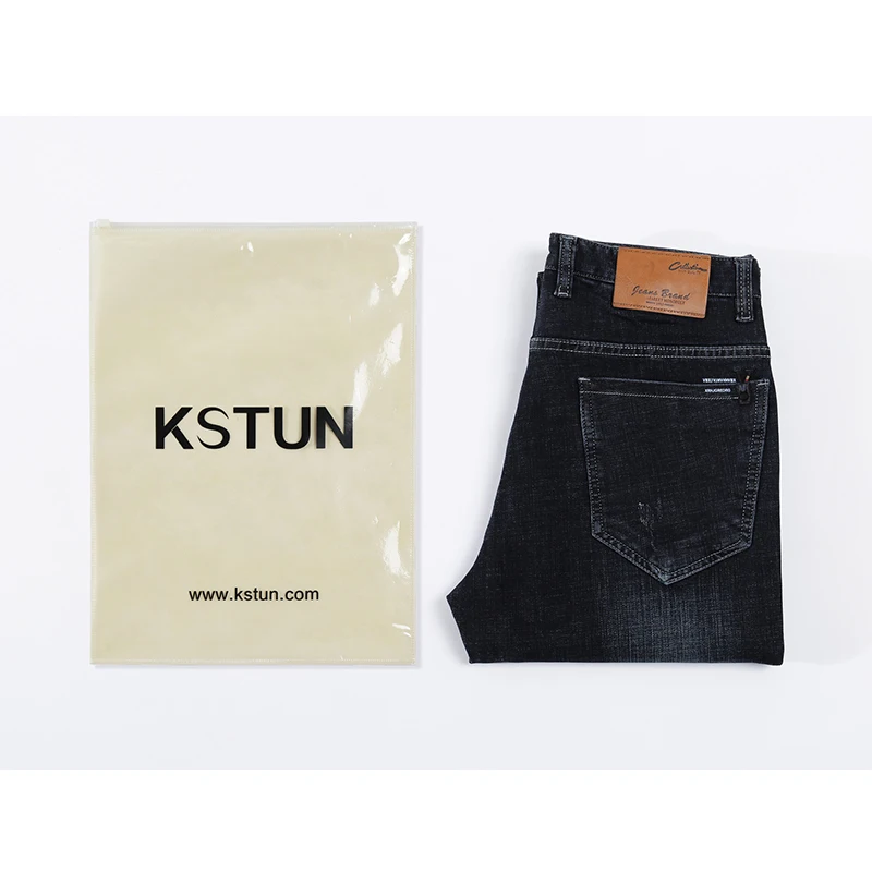 Джинсы kstun для мужчин известный бренд черные джинсы зимние Стрейчевые деловые