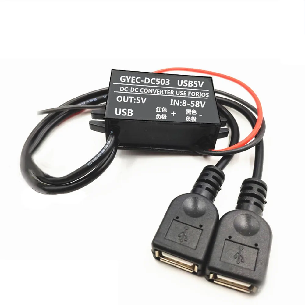 

Taidacent DC-DC 12V to 5V 3A 15W Car Power Converter USB Out 9V 12V USB Converter Cable Buck Converter Charging Step-Down Module