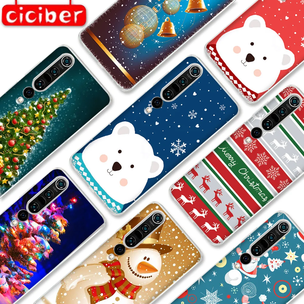 Чехол Happy Christmas Bear для Xiaomi MI Note 10 9 9T Pro SE A2 A1 A3 Lite 6X 5X F1 CC9 Redmi 8T 8 7 K30 из мягкого