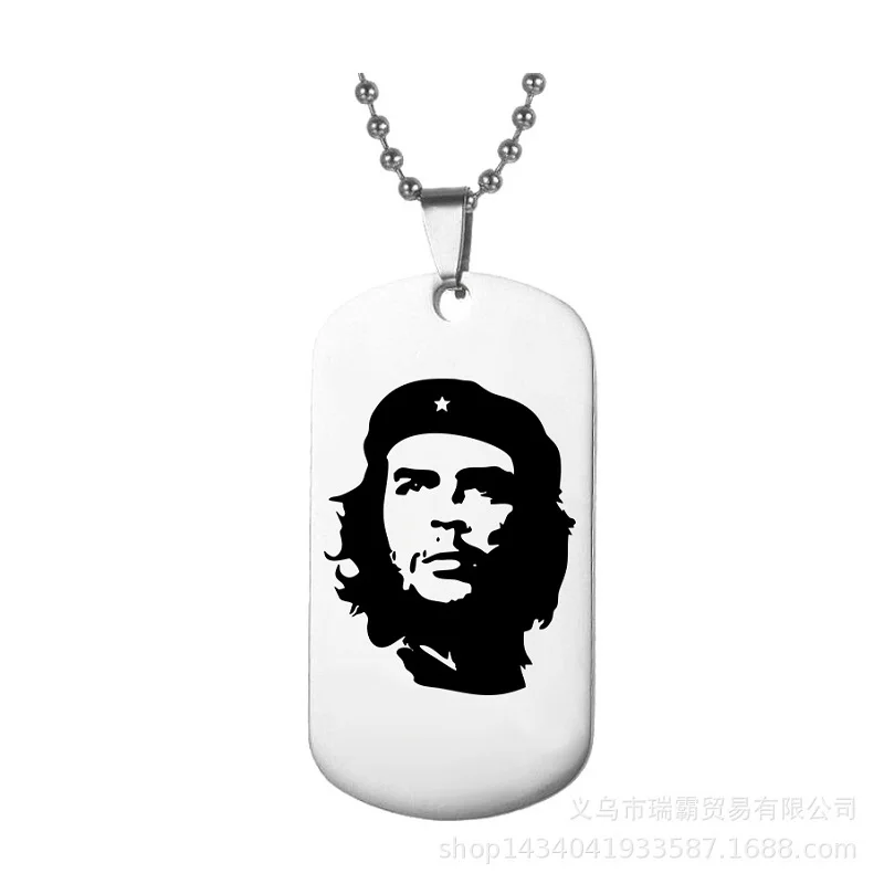 necklace Youling модное милитари ожерелье из нержавеющей стали Гевара коммунистический тег брелок список - Окраска металла: necklace