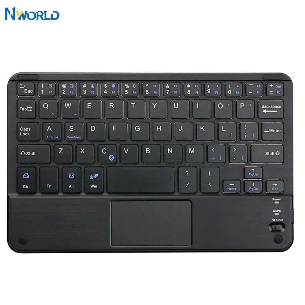 7-дюймовая ультратонкая Беспроводная Bluetooth-клавиатура с сенсорной панелью и