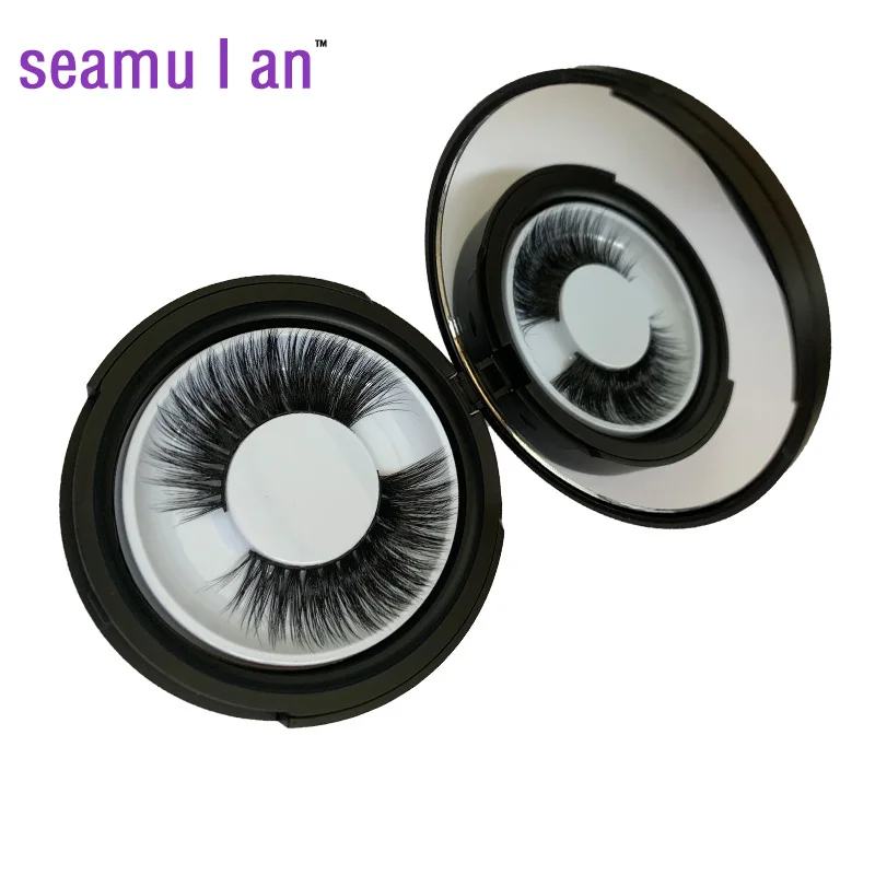 Фото Seamulan настоящие норковые ML 012 ресницы 3D натуральные мягкие накладные (с зеркалом