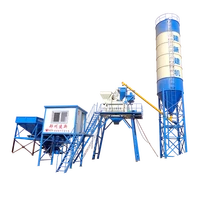 automatic loading cells weighing system 25m3h wet mix concrete batching plant with hopper lift