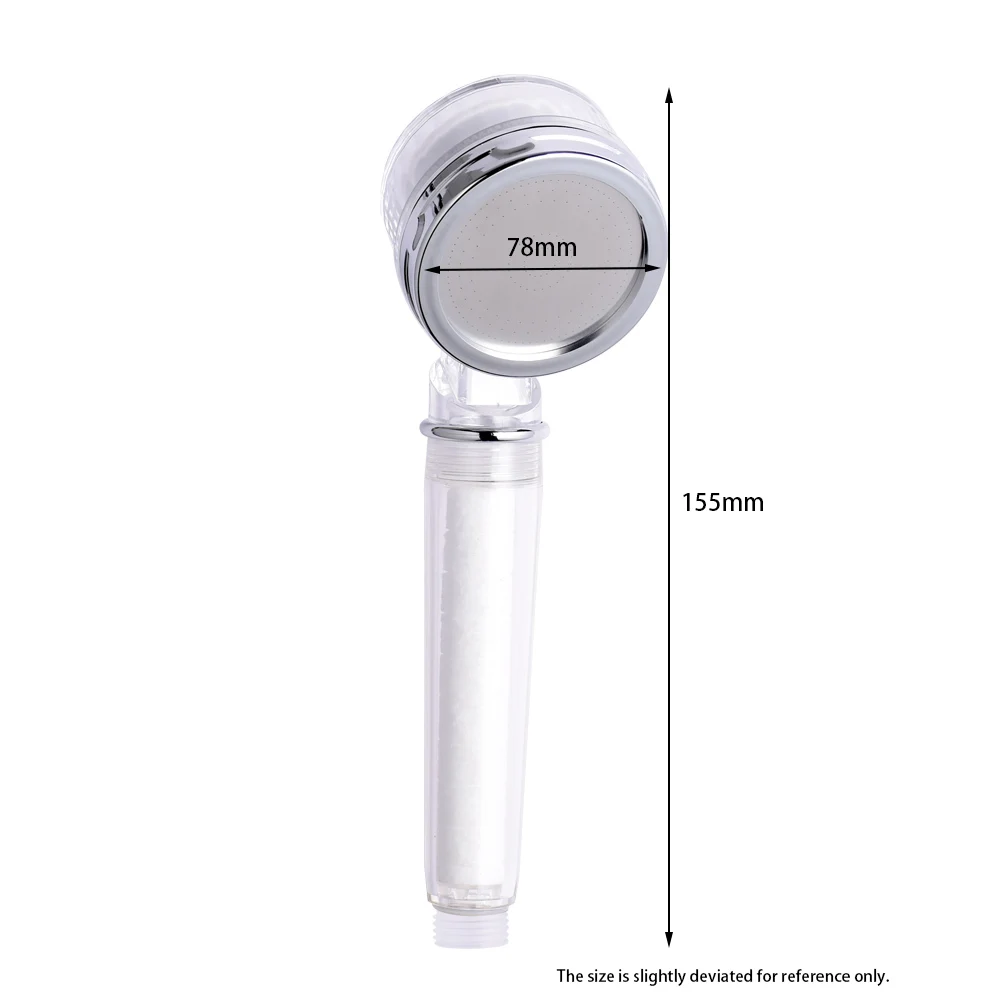 

Skin Care Carbon Fibre PP Cotton Bar High Pressure Crystal Filter Eco Spa Friendly Showerhead Bathroom Hand Shower Head