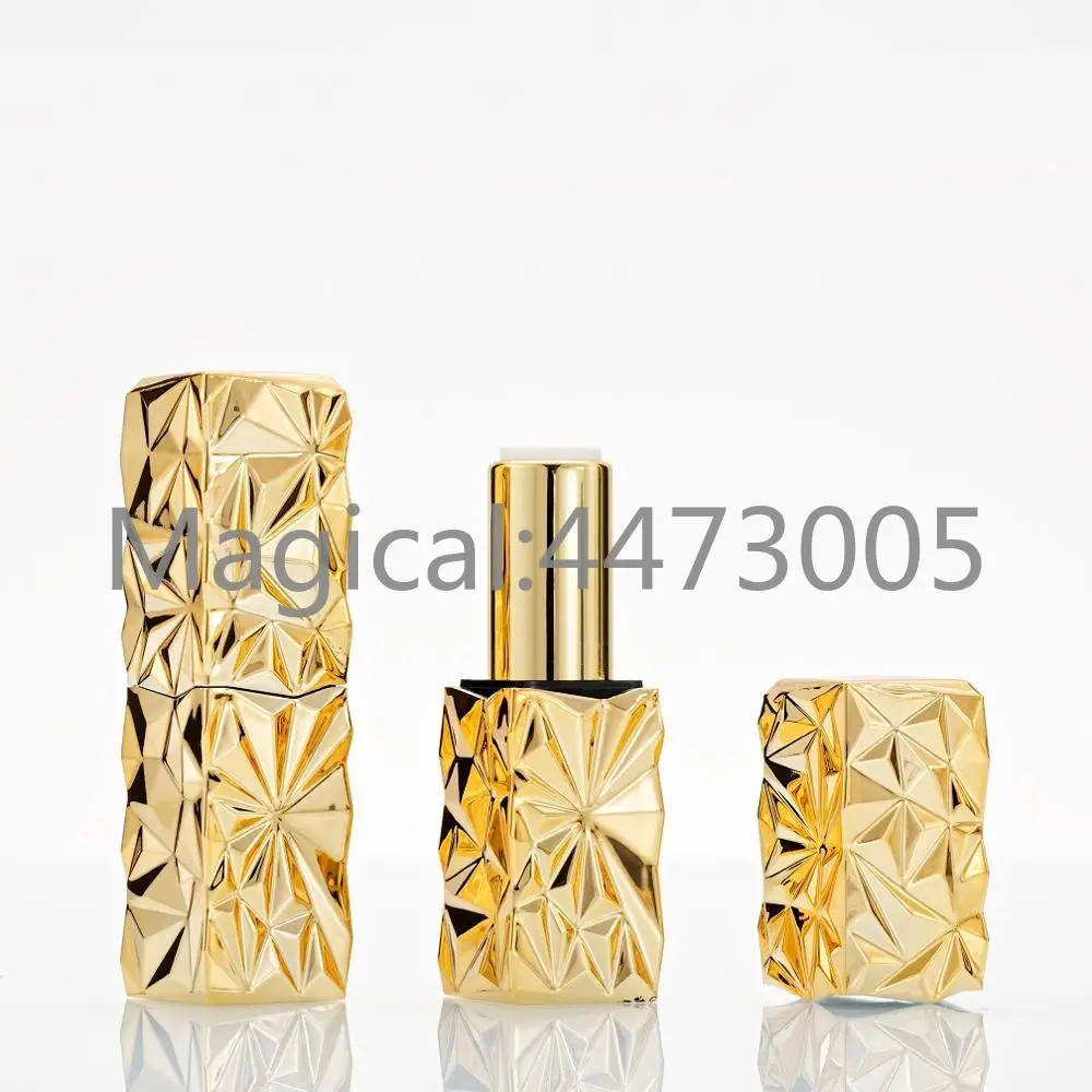 

12.1mm 10/30/50pcs Irregular Red Gold Silver Square Empty Lipstick Tube Lipstick Shell Packaging Cosmetics Refillable Container