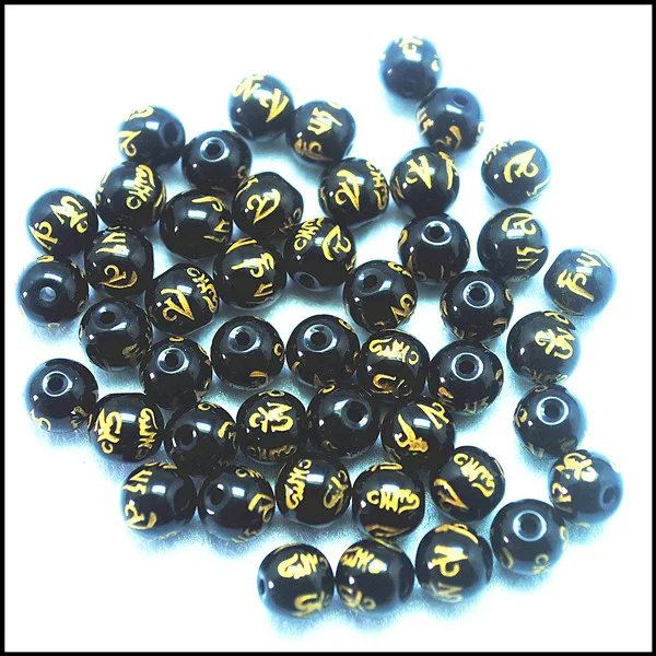 45 шт. Новые бусы для четок стеклянные бусины россыпью Размер 8 мм круглая форма