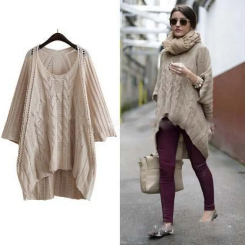 

Женский кардиган с открытой передней частью, свитеры, пикантный Свободный Повседневный Кардиган с длинным рукавом летучая мышь и круглым вырезом, шикарный дизайн, вязаный кардиган