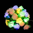 Новинка, 2 м, сказосветильник гирлянда в виде розы, искусственный плющ, медные световые Струны для букетов, украшения для свадебной спальни