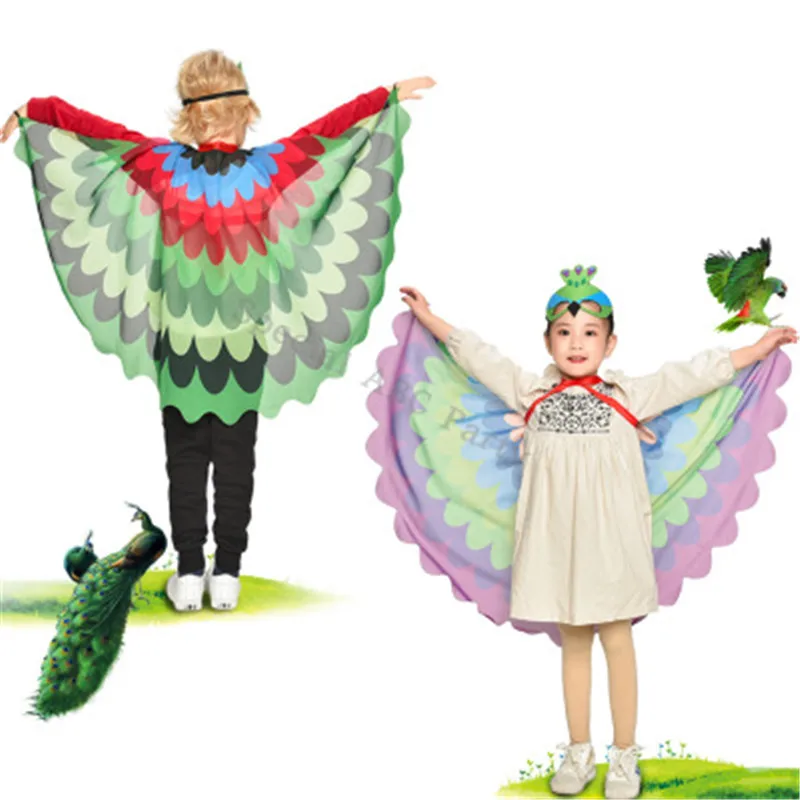Карнавальный костюм детский для мальчиков с изображением птиц крылья животных
