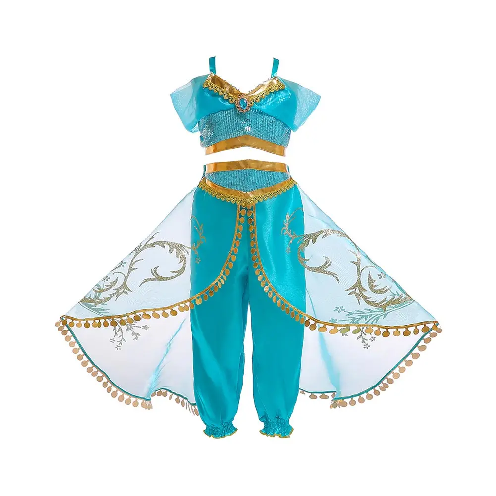 Платье принцессы для девочки нарядное платье Аладдина Хэллоуина Жасмин с
