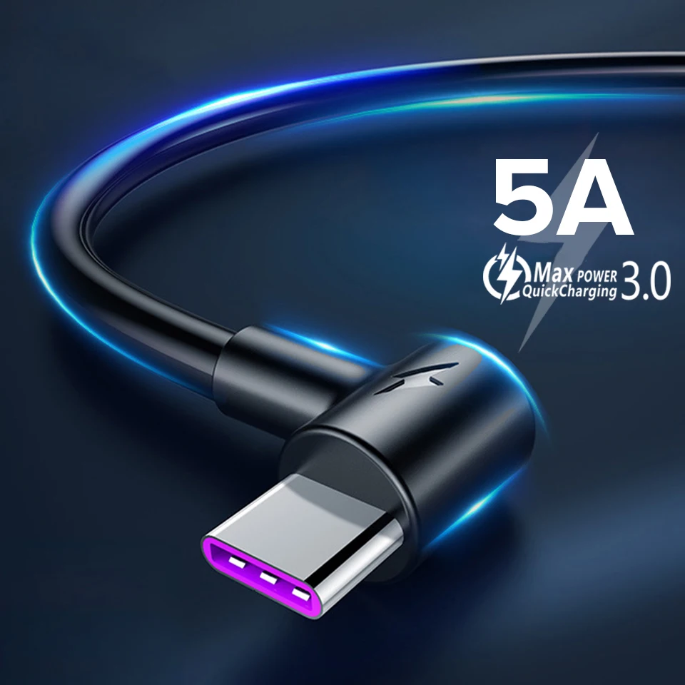 Кабель usb type C 1 м 2 3 5А для быстрой зарядки Tipo Kable huawei mate 30 20 Pro samsung A50 M30s шнур Supercharge