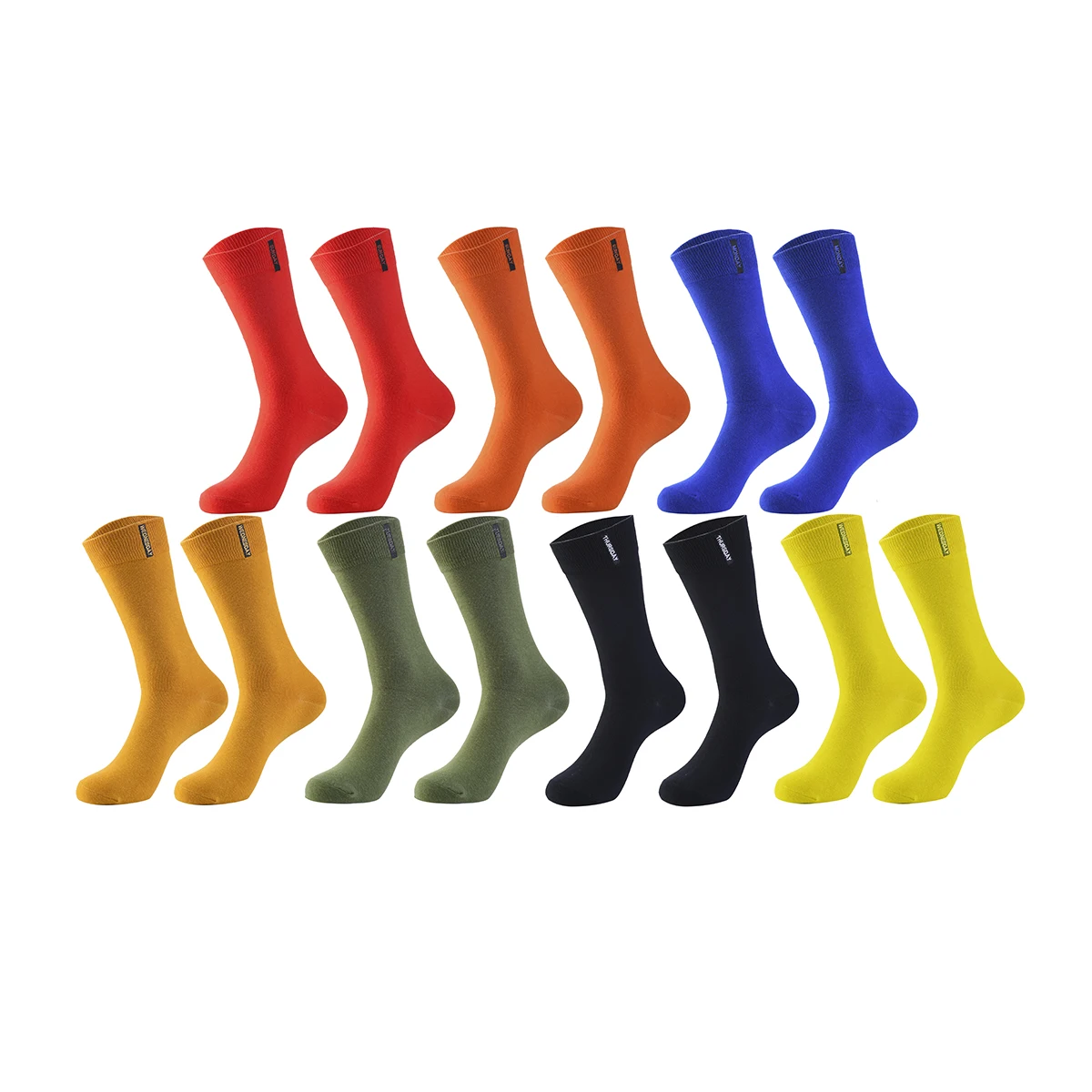 7 pairs Quality cotton mid-calf socks men and women socks casual sports socks solid color week socks men and women socks