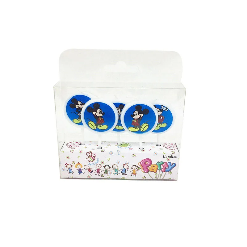 Blue Mickey--1pcs 5 шт./упак. Мстители вечерние поставки дети день рождения свечи вечернее праздничное украшение для дня рождения свадьбы супергероя-паука вечерние торт - Цвет: Blue Mickey--1pcs