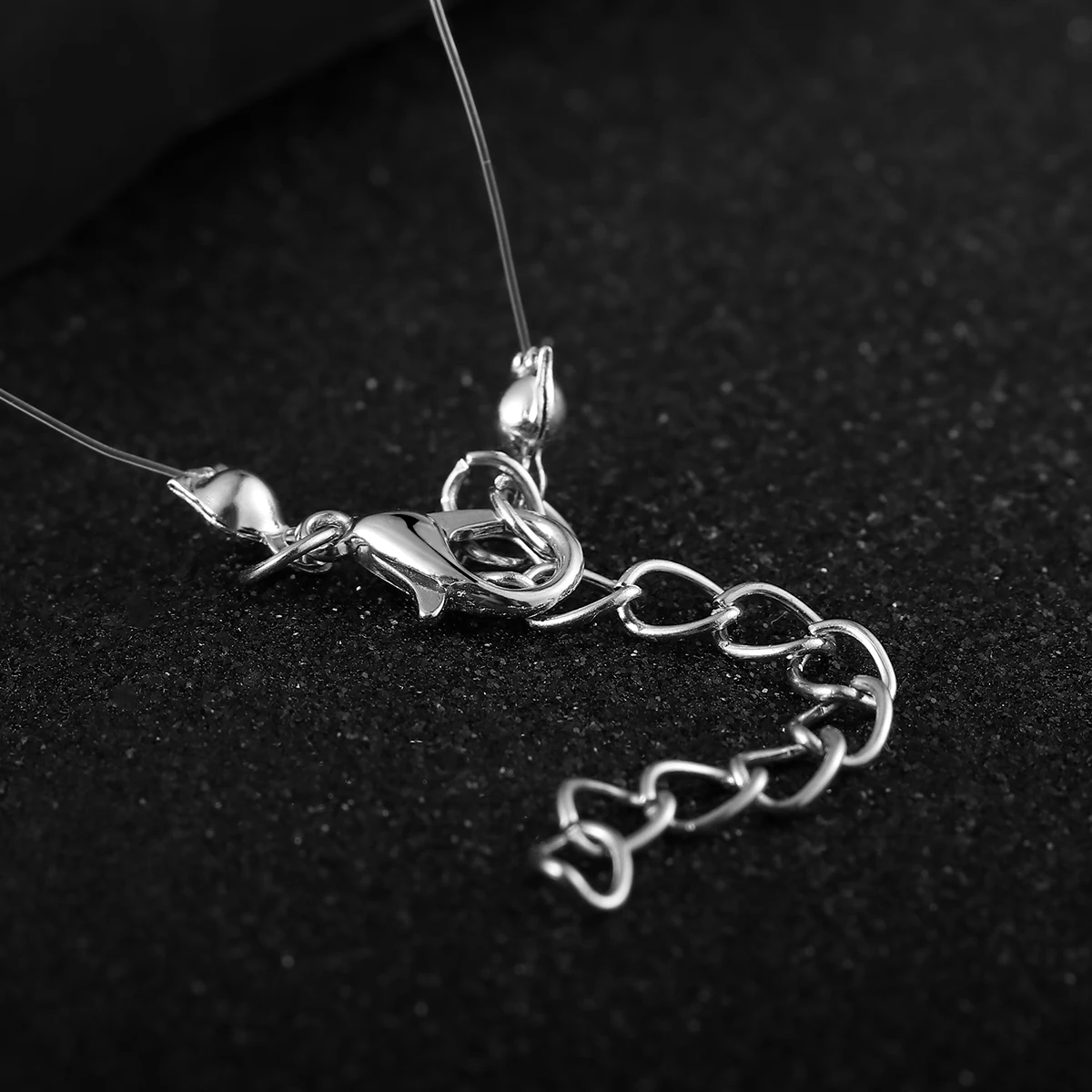 Женское ожерелье с подвеской сверкающий циркон простое дизайнерское невидимое