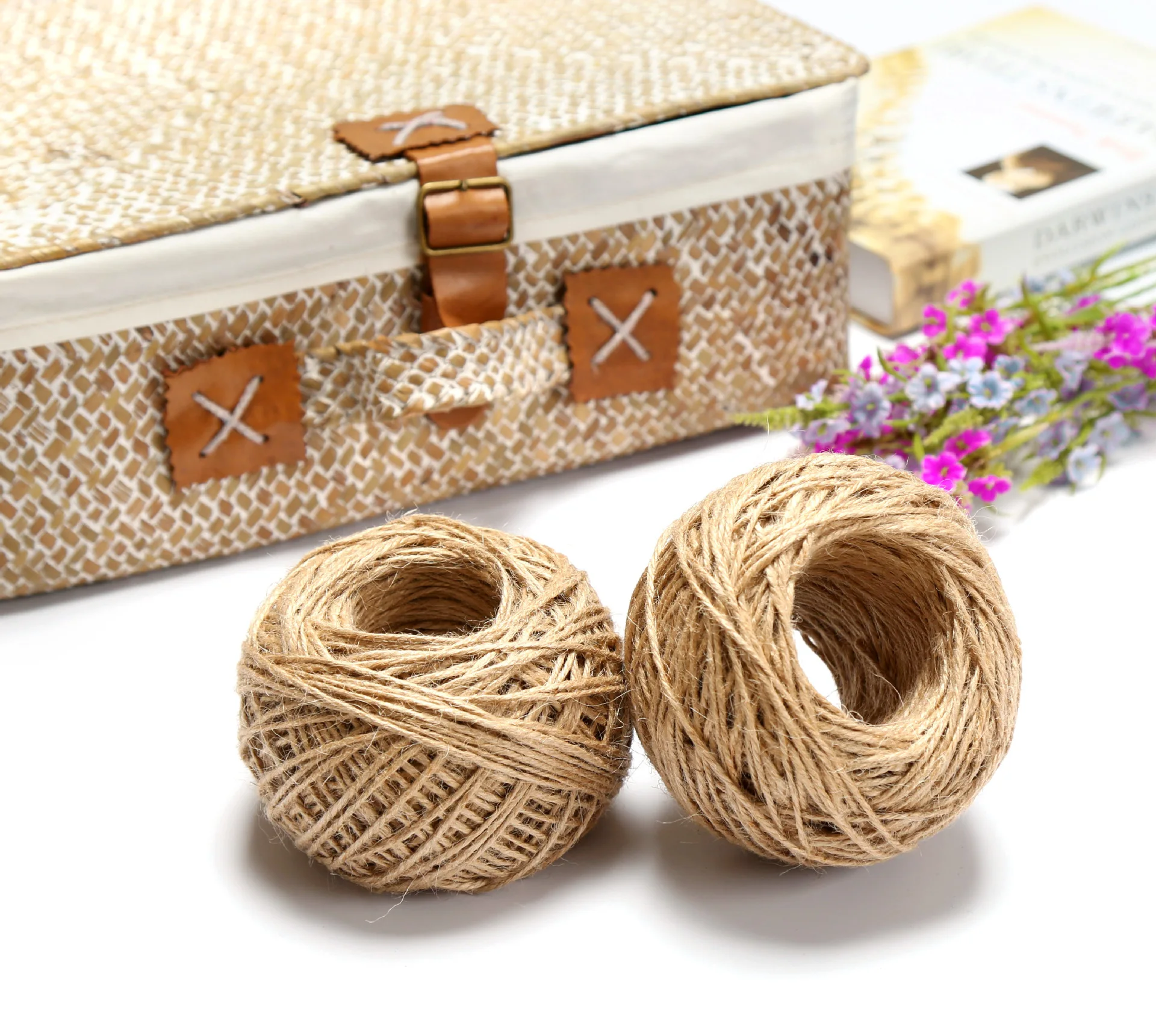 100M Natural Burlap Hessian Jute Twine Cord Hemp Rope String Gift Packing Strings Christmas Event &amp Party Supplies | Дом и сад