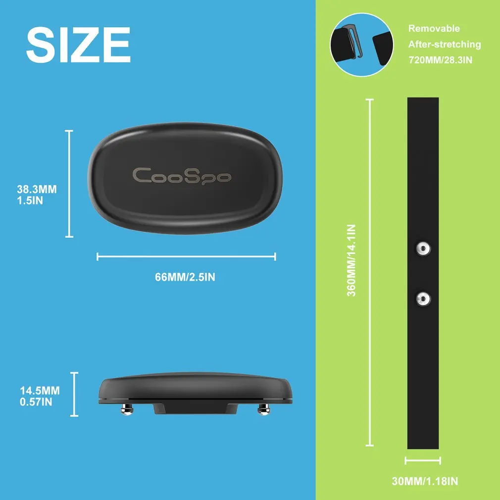 COOSPO Chest Strap Belt Real Time Heart Rate Monitor Sensor Wireless ANT Technology Smart Bluetooth Outdoor Fitness Equipment | Спорт и